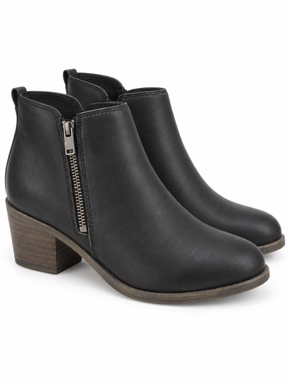Lucky Brand Basel women’s Black Leather Ankle Bootie with Side 6.5 Zip NIB